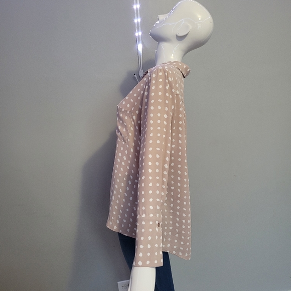Pleione Tracy Dotted Long Sleeve Blouse, VGUC, Size S - Picture 2 of 7